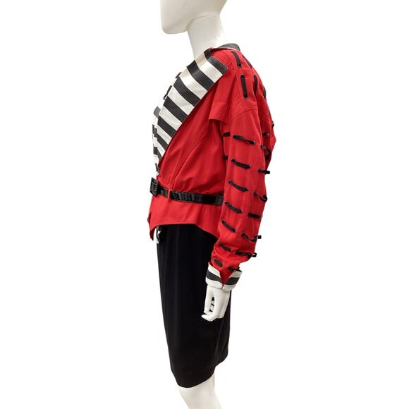 Vintage IIF 3 Piece Suit Women’s SZ S Leather Belt Included Funky Arms With Ties - Picture 3 of 11